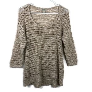 Lucky Brand Size M Cream Knit Sweater